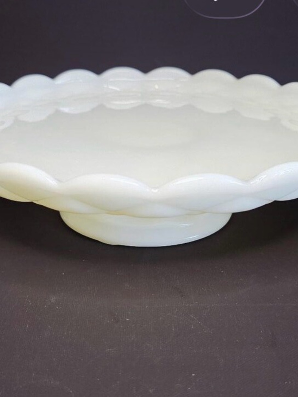 Antique White MilkglassPedestal Cake Stand